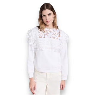 Sea 100% Cotton Lace Sweatshirt