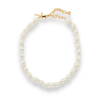 Lele Sadoughi Women's Baroque Pearl Collar Necklace