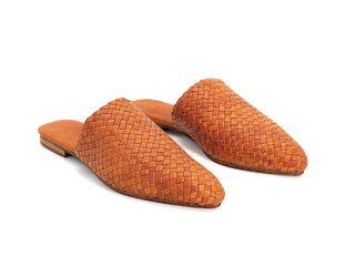 Braided Leather Slippers Handmade Babouche