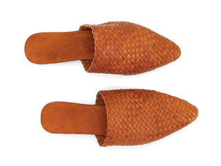 Braided Leather Slippers Handmade Babouche
