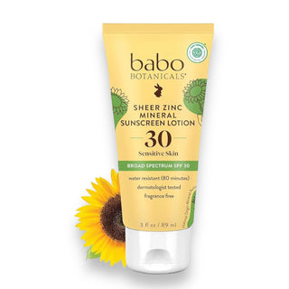 Babo Botanicals Sheer Zinc Mineral Sunscreen Lotion SPF30